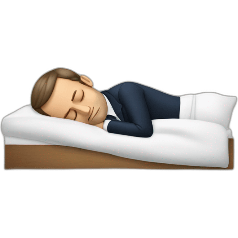 Emmanuel Macron sleeping emoji