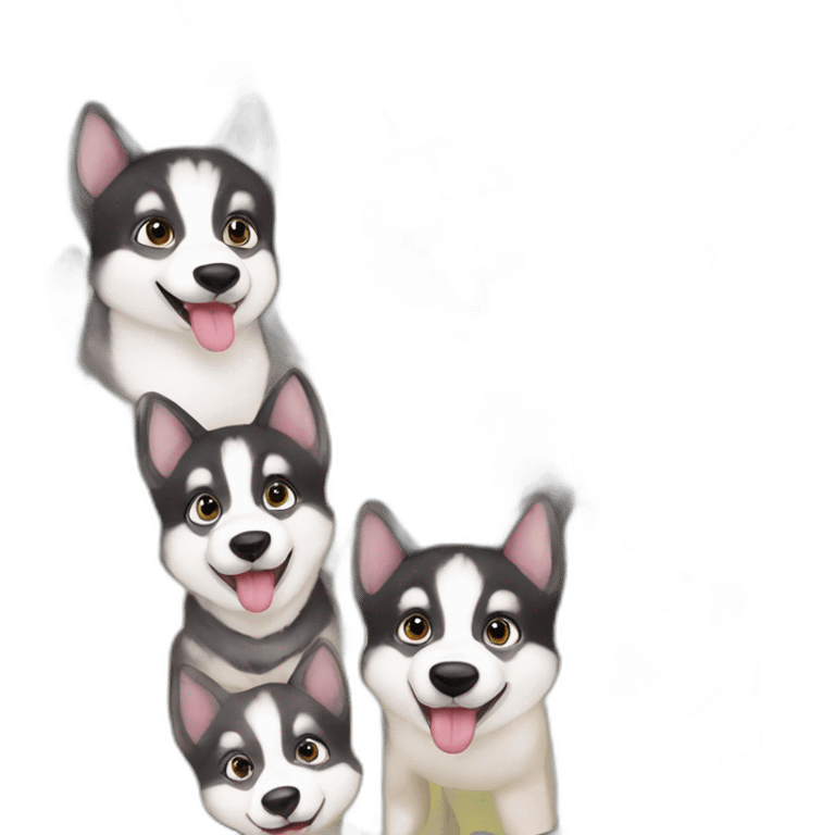 The Litle huskys babies emoji