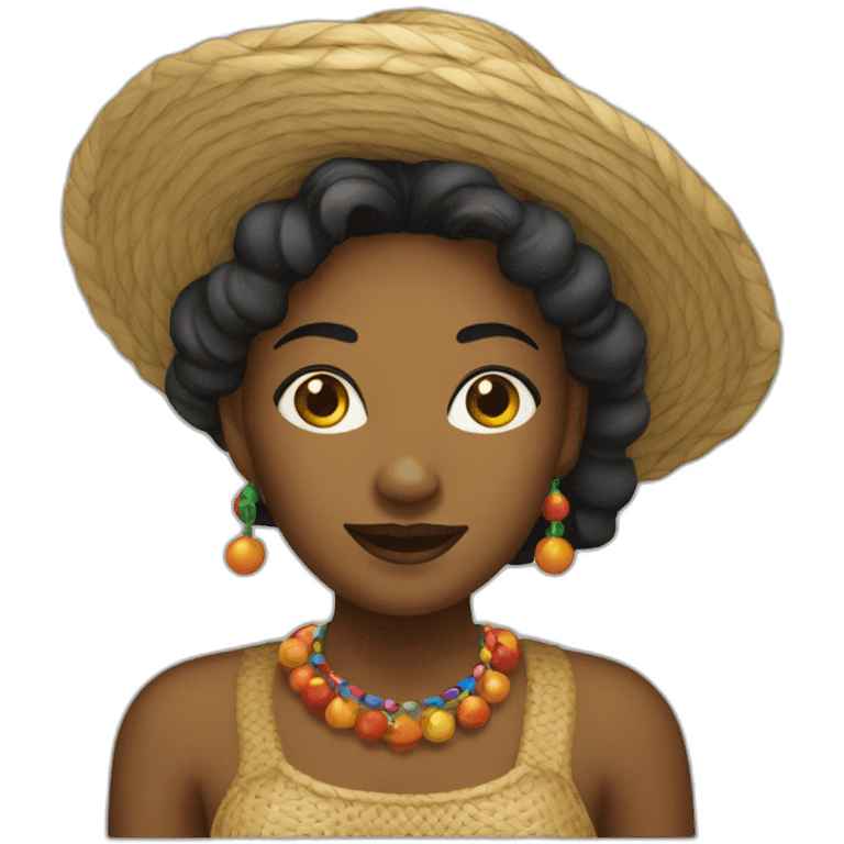 femme martiniquaise traditionnel emoji