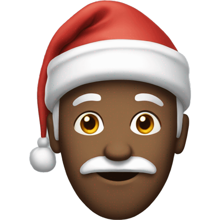 Santa with no hat emoji