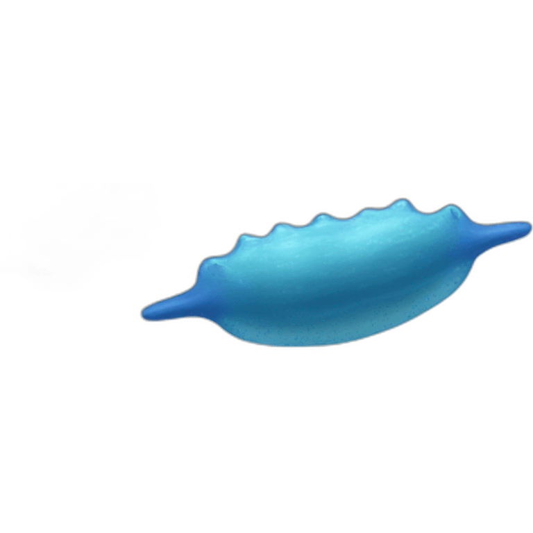 Blue sea slug happpy emoji