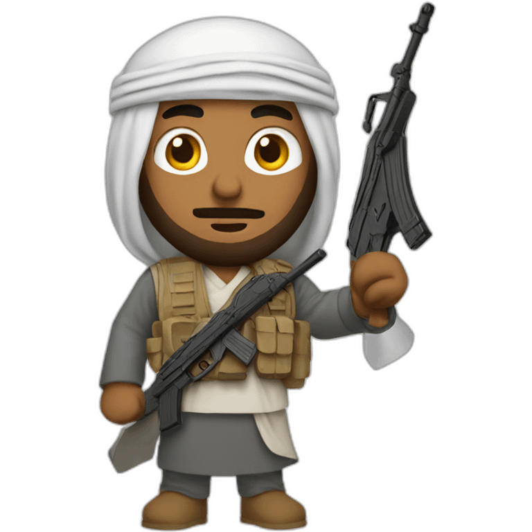 Arab holding an ak emoji