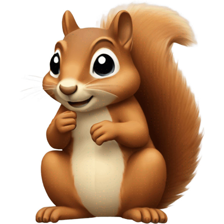 A squirrel with its hand over its eyes. emoji