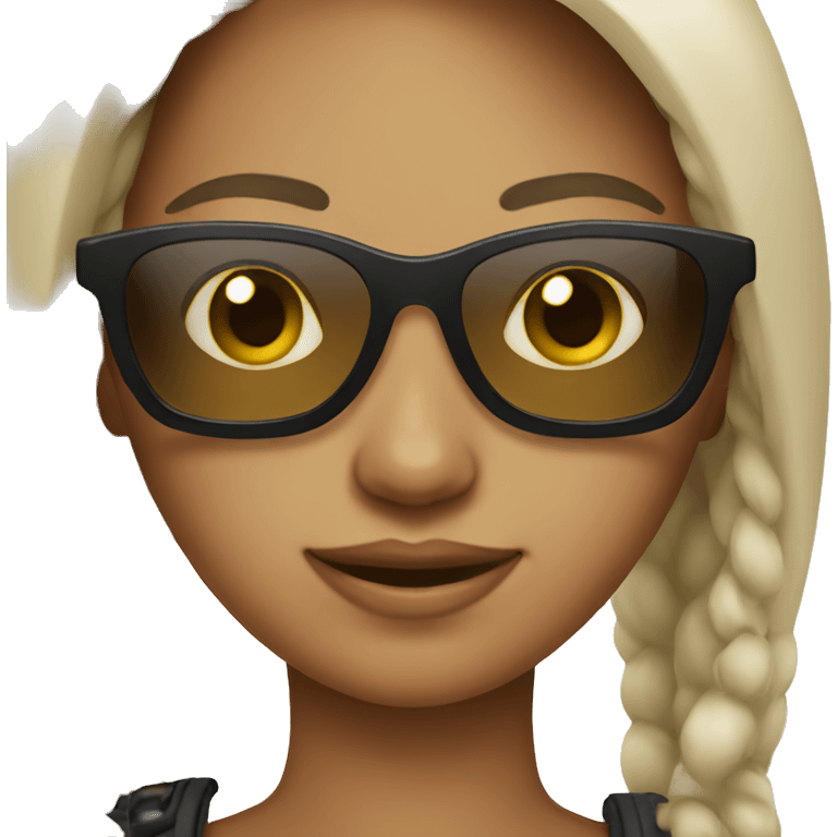 A girl with sunglasses  emoji