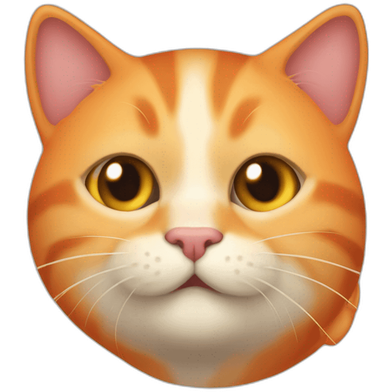 aN orange tubby cat with a cranked right ear emoji