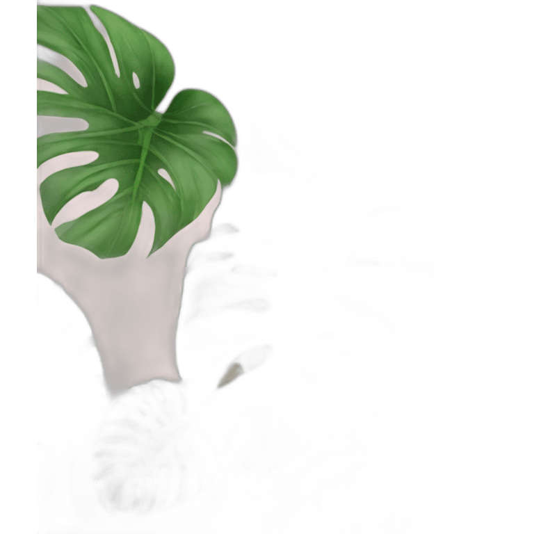 Monstera plant emoji