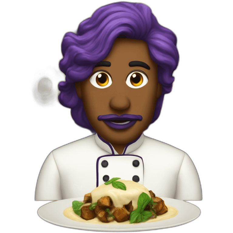 Fancy eggplant dinner at feminist pub with Vegan alfredo sauce emoji