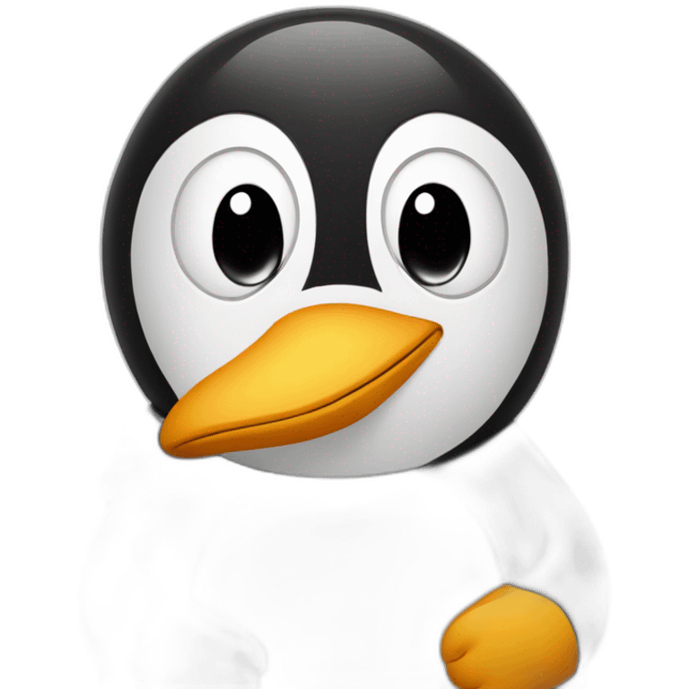 Pingouin avec une bierre emoji