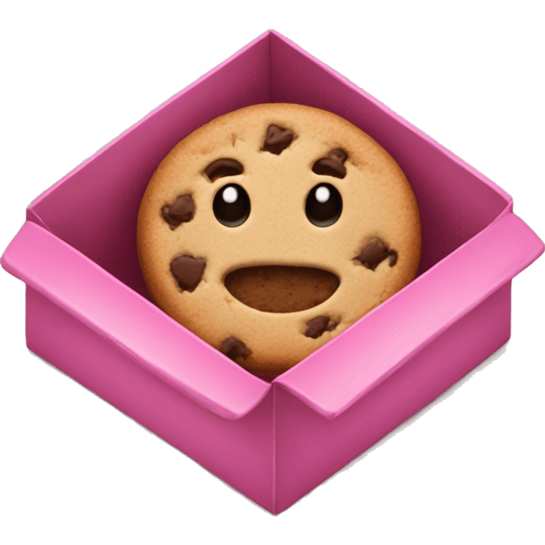 cookie in a pink box emoji