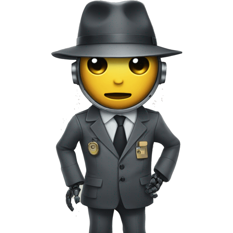 robot as a detective emoji