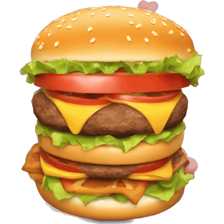 Love, friendship and name of emoji Discussion Burger  emoji