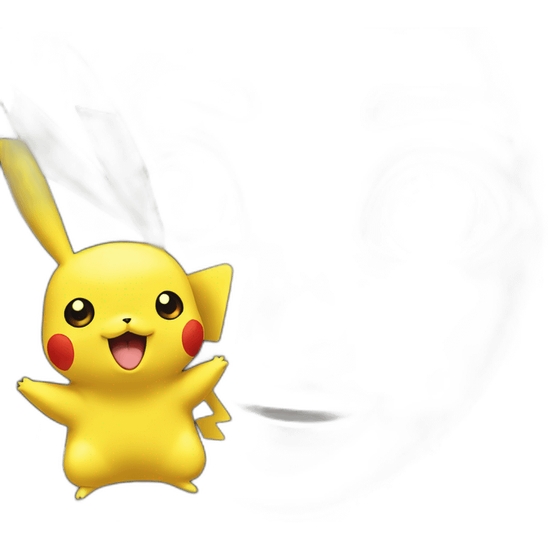 Pikachu with a girl, hear black emoji