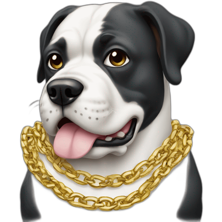 big dawg with money and gold chain emoji