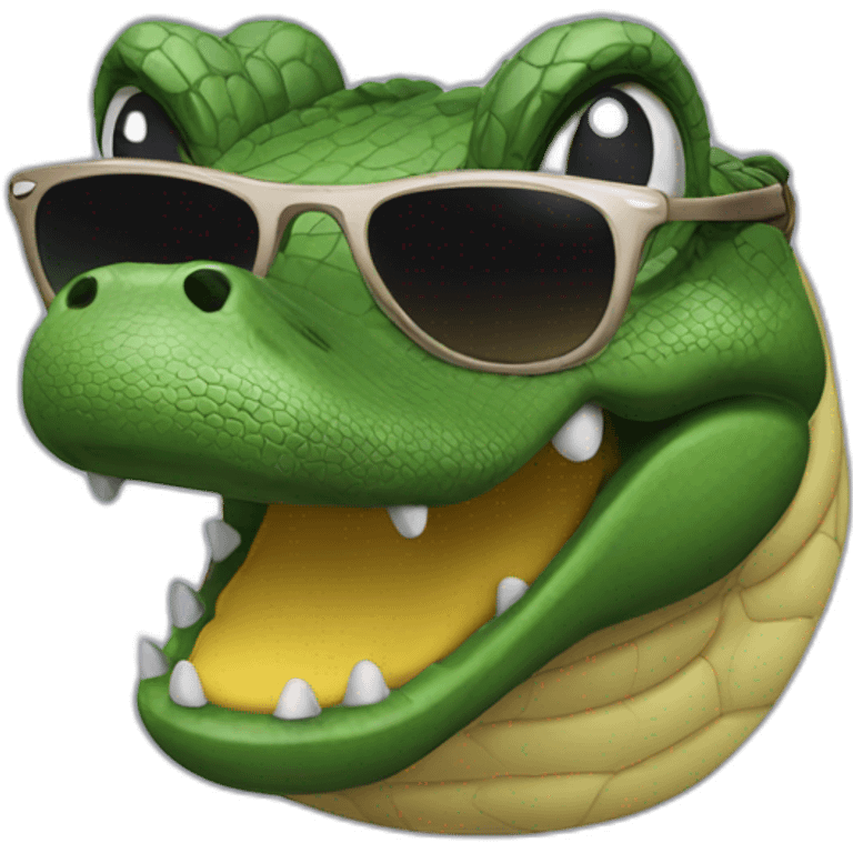 Cocodrile with sunglasses emoji