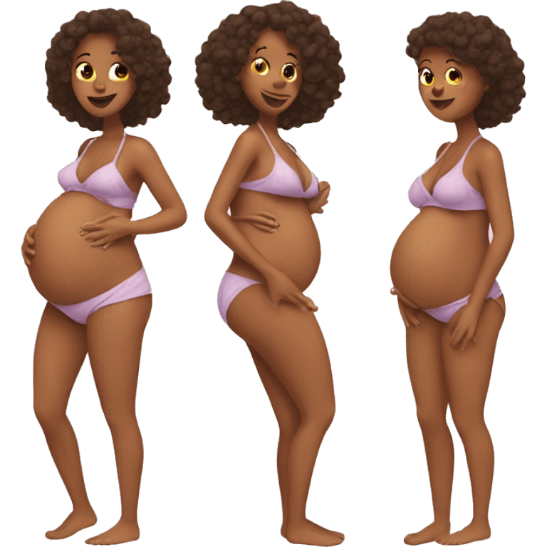 pregnant bikini emoji