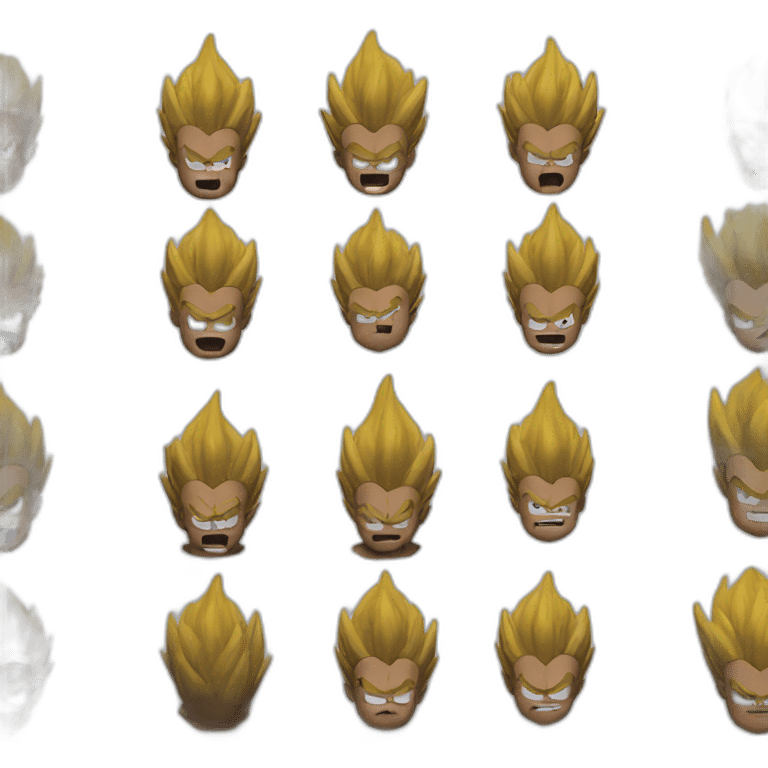 poop transforming to vegeta emoji