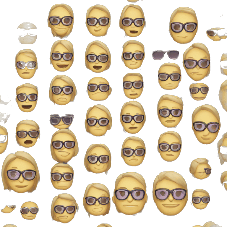 Una persona con gafas y muchos granos en la cara emoji