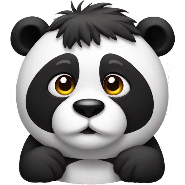 panda with hair emoji