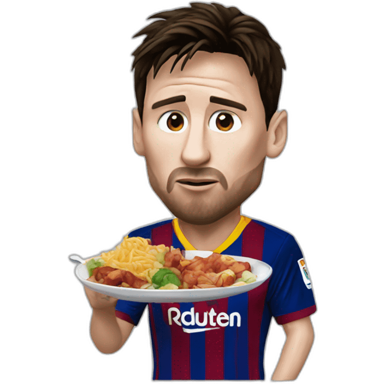 lionel messi eating emoji