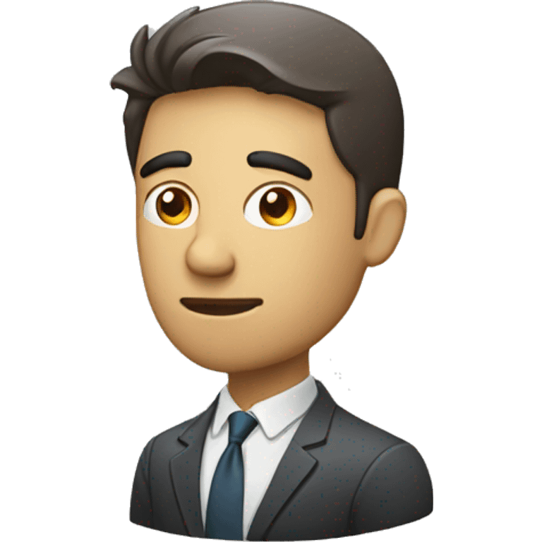 business man thinking about something emoji