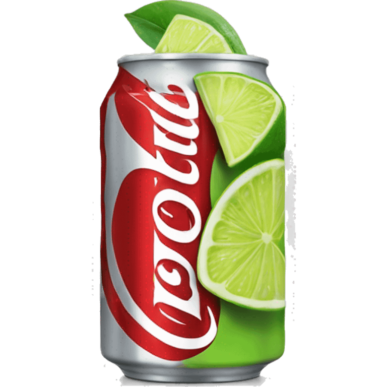 Diet Coke can with lime emoji