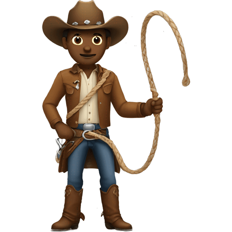 cowboy with a whip emoji