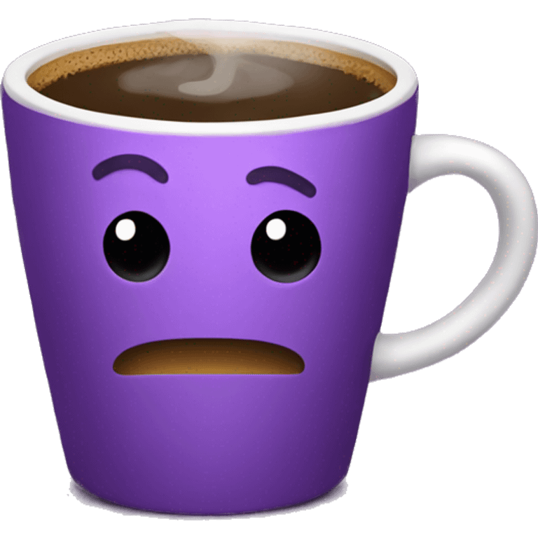 coffee in a purple cup emoji