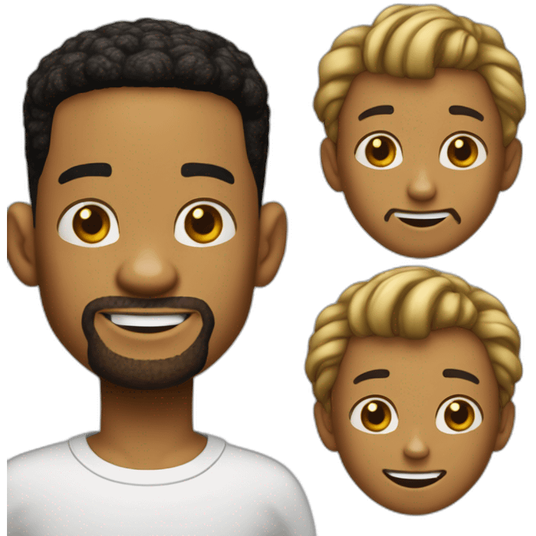 Will Smith a côté d'un singe emoji