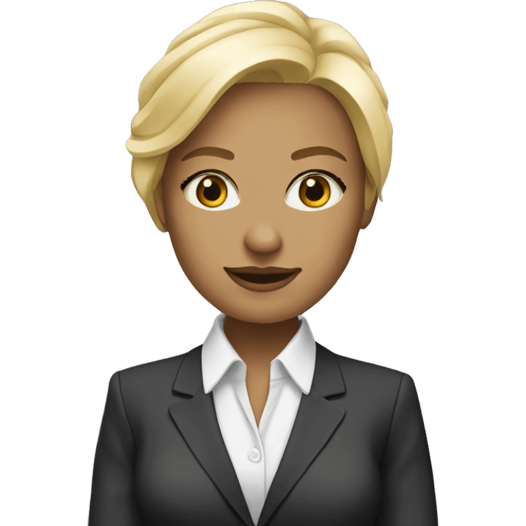 blonde in corporate wear emoji