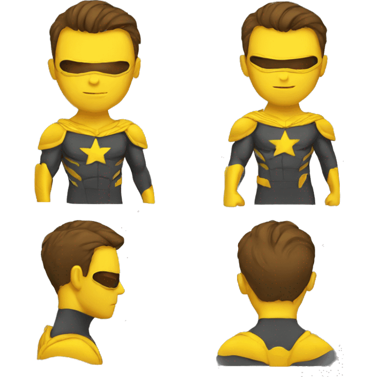 superhero yellow emoji