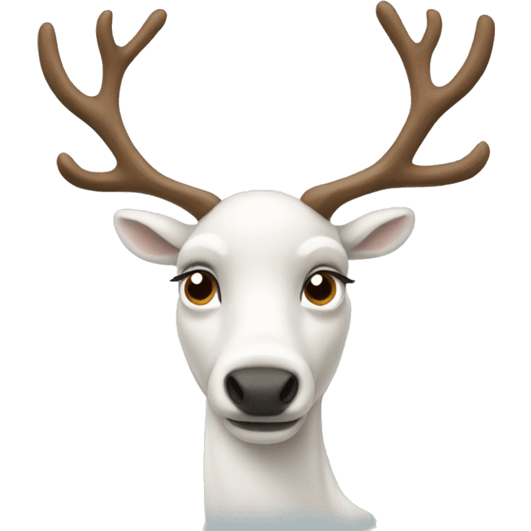 white-reindeer emoji