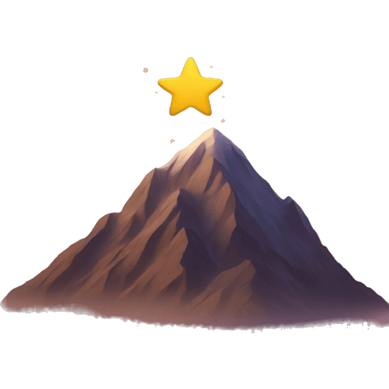 mountain with stars emoji