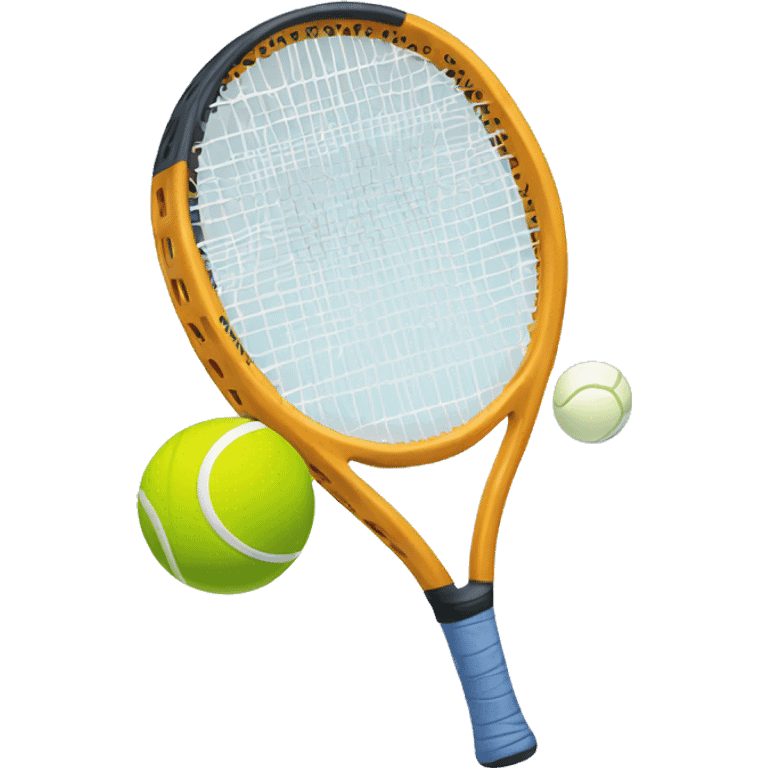 Tennis racket with a ball  emoji