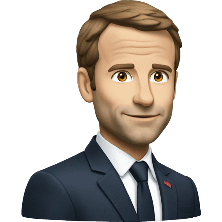 macron avec une coupe cuenta emoji