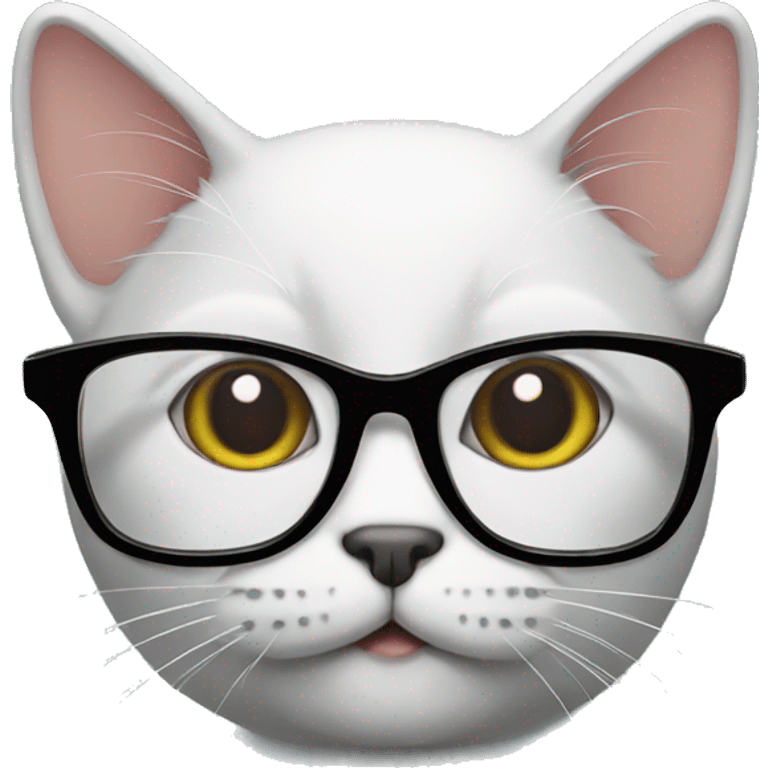 Cat wearing glasses emoji