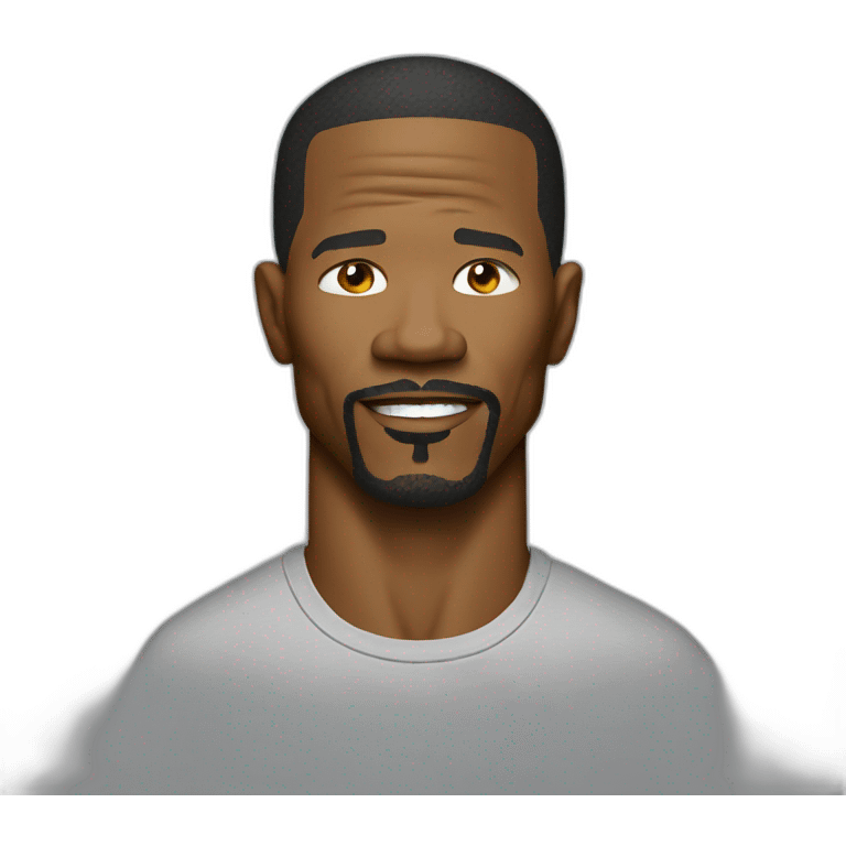 actor Jamie Foxx wearing t-shirt emoji