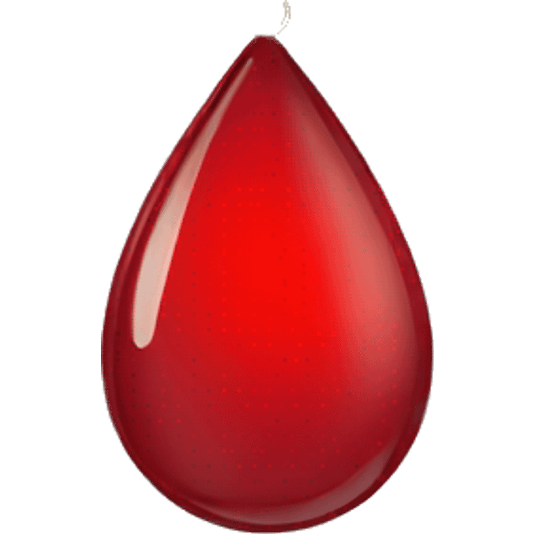 red teardrop necklace shiny chain emoji