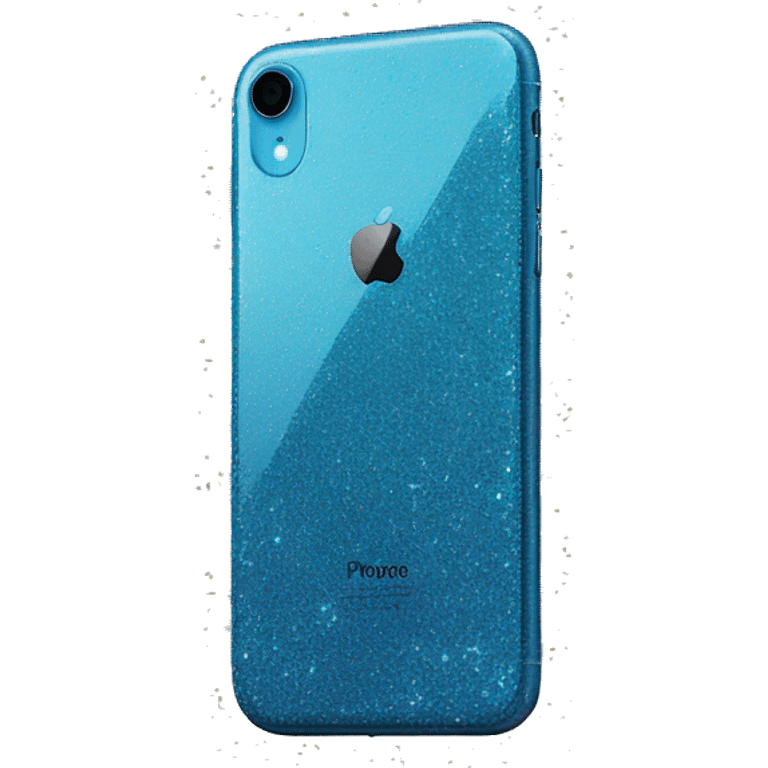 Glitter blue iPhone XR emoji