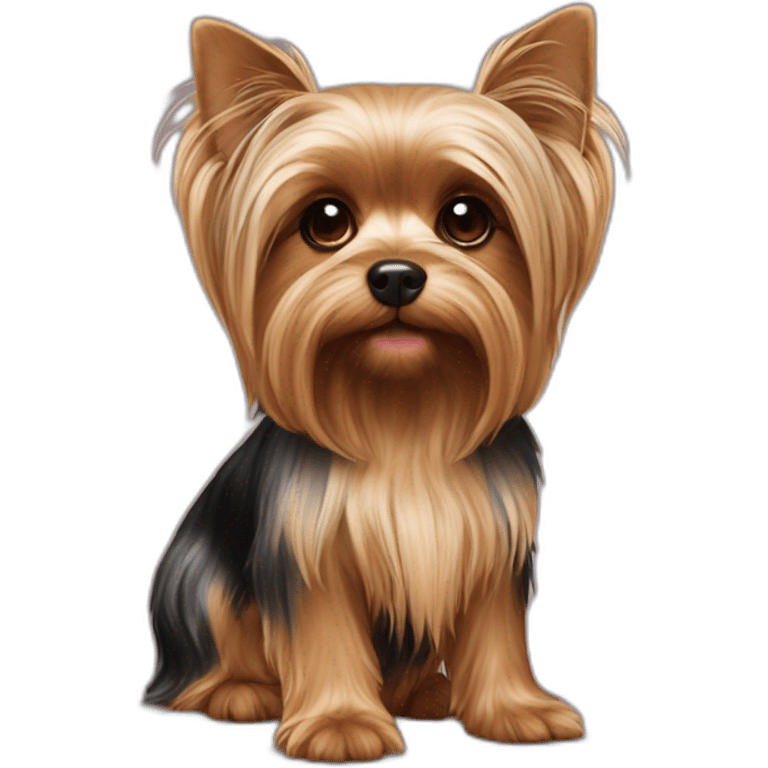 Yorkshire Terrier lop-eared is sitting emoji