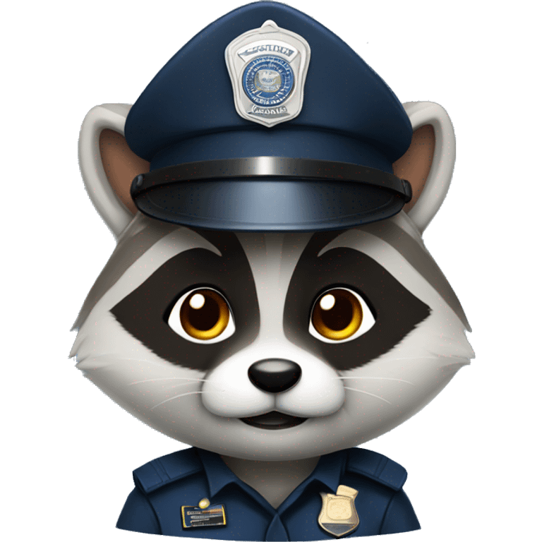 racoon police officer  emoji