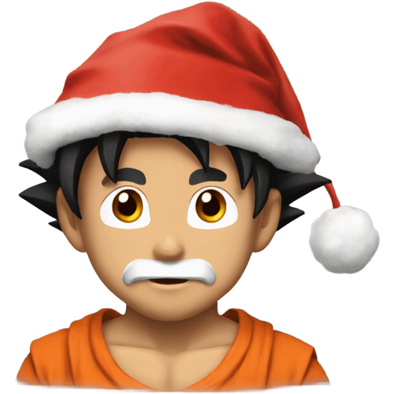 Goku with a Santa hat emoji