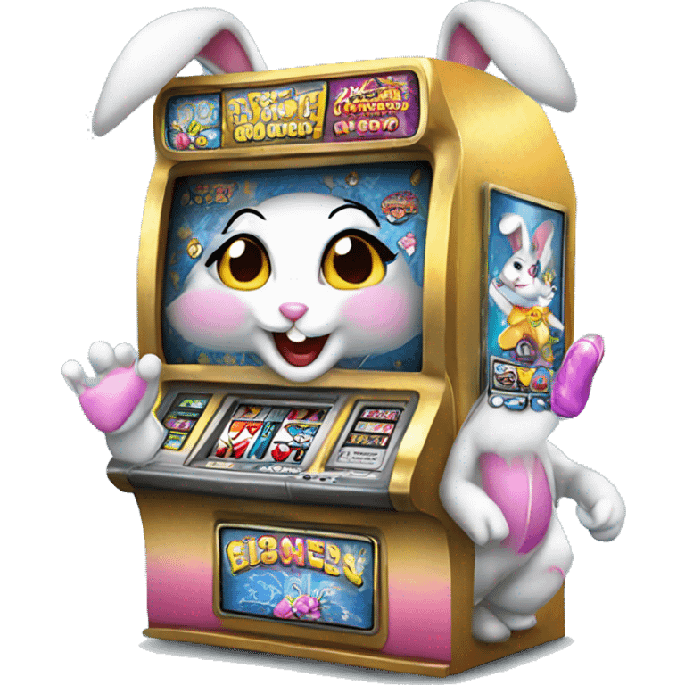 Dancing bunnysuit  girls gambling slot machine emoji