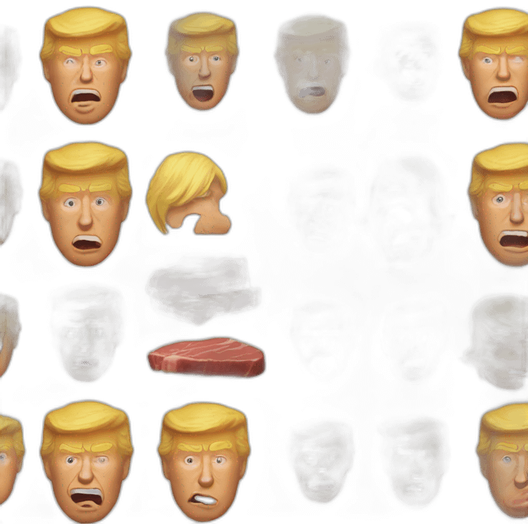 Trump eat a steak emoji