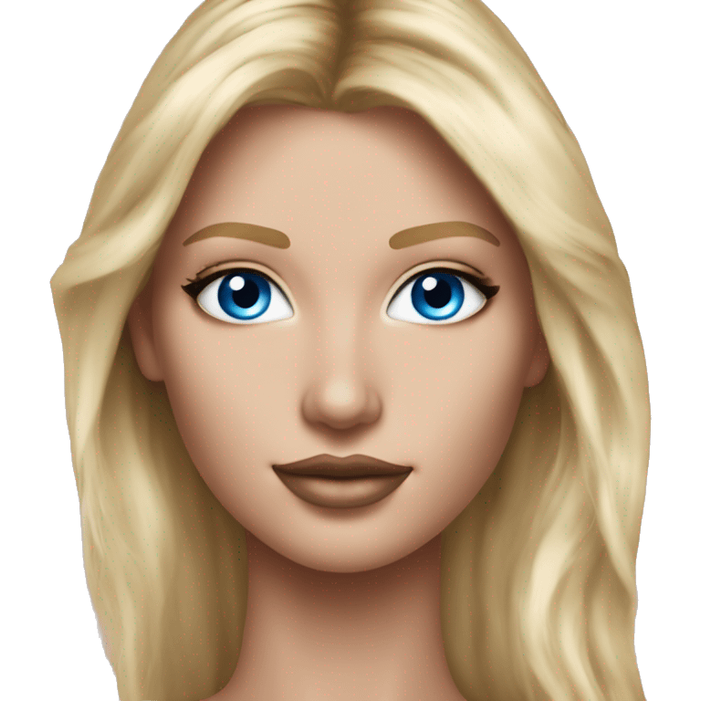 Realistic victoria secret model blonde blue eyes  emoji