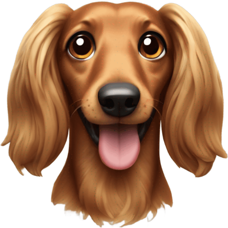 Long haired sausage dog emoji