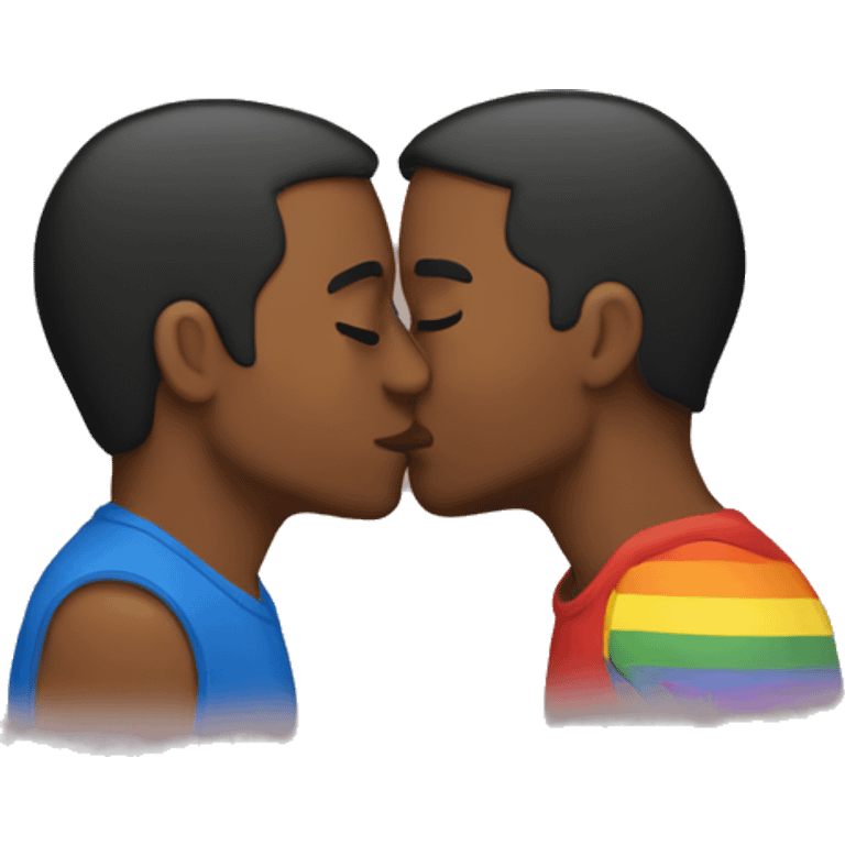 Two gays kissing each other  emoji