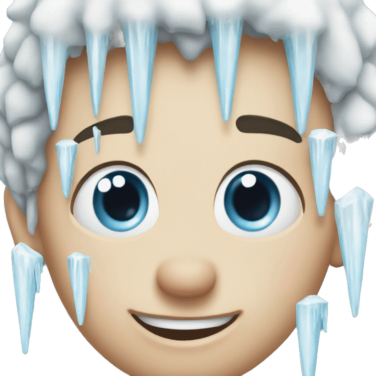 Frozen icicle face emoji