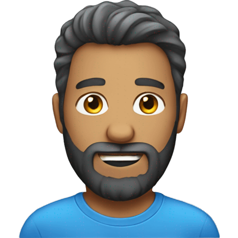 blue shirt with beard guy emoji