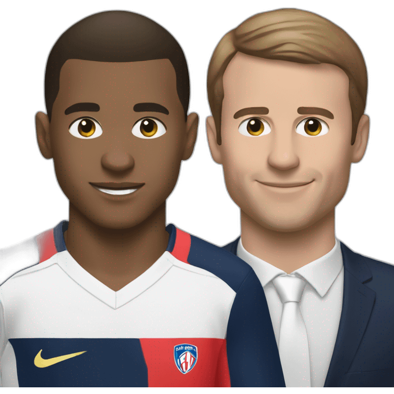 Macron and kylian Mbapé emoji