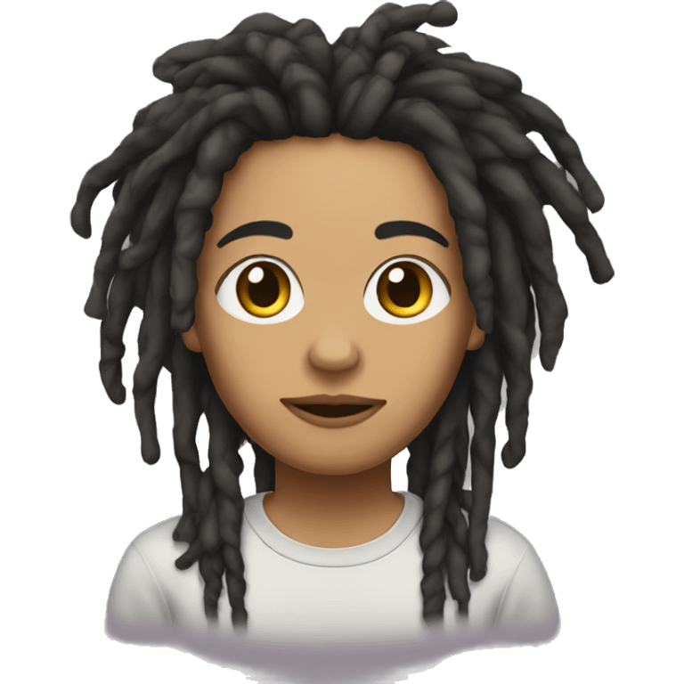 light skin w dreads emoji